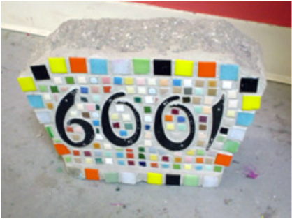 Mosaic Address Stone